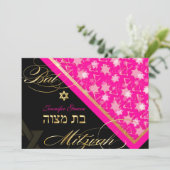 PixDezines grunge sterren/Bat Mitswa Kaart (Staand voorkant)