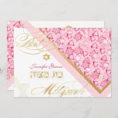 PixDezines grunge sterren/Bat Mitswa Kaart (Voorkant / Achterkant)