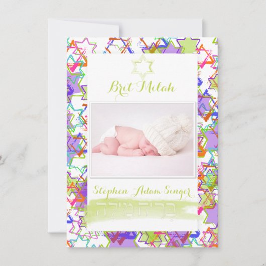 PixDezines grunge sterren/brit mila Kaart (Voorkant)