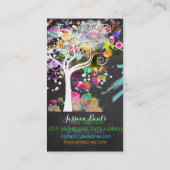 PixDezines Grunge Tree/krijtbord Visitekaartje (Achterkant)