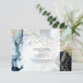 PixDezines H2 Abstracte Ocean Gold Seafoam - Gegev Kaart (Staand voorkant)