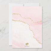 PixDezines H2 Agaat Blush Roze Goud Doop Kaart (Achterkant)