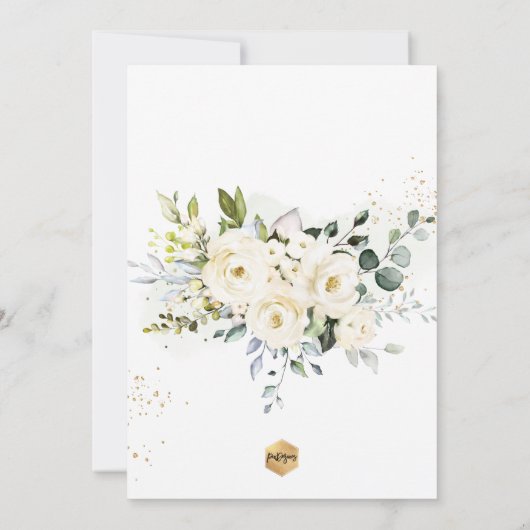 PixDezines H2 Alabaster Roos Eerste Heilige Commun Kaart (Achterkant)