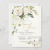 PixDezines H2 Alabaster Rozen Rehearings Dinner Kaart (Voorkant)