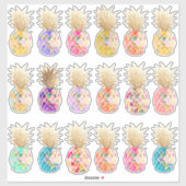 PixDezines H2 Aloha Pineappel, Faux Gold Crown St. Sticker (Vel)