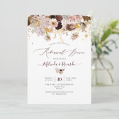 PixDezines H2 Autumn Flowers Rehearsal Kaart (Staand voorkant)