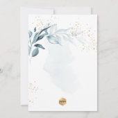 PixDezines H2 Blauwe Eucalyptus Bautizo Kaart (Achterkant)
