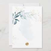 PixDezines H2 Blauwe Eucalyptus Doop Kaart (Achterkant)