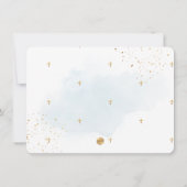 PixDezines H2 Blauwe Gewassen Bevestigingsuitnodig Kaart (Achterkant)