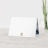 PixDezines H2 Blauwgroen Agate Mitzvah ✡ Hartelijk Kaart (Achterkant)