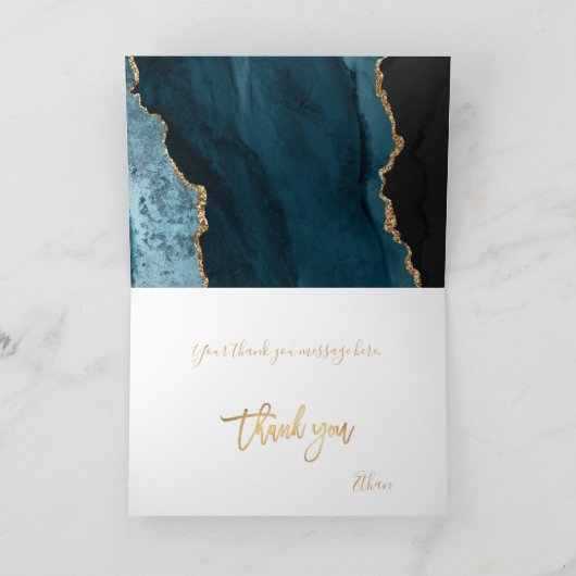 PixDezines H2 Blauwgroen Agate Mitzvah ✡ Hartelijk Kaart (Binnen)