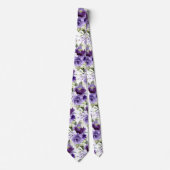 PixDezines H2 Bloemen Paars Lavendel Paarse Rozen Stropdas (Voorkant)