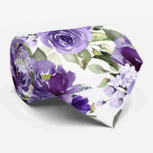 PixDezines H2 Bloemen Paars Lavendel Paarse Rozen Stropdas