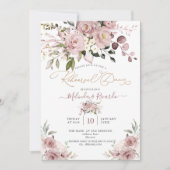 PixDezines H2 Bloemen Stustende Rozen Hydrangeas Kaart (Voorkant)