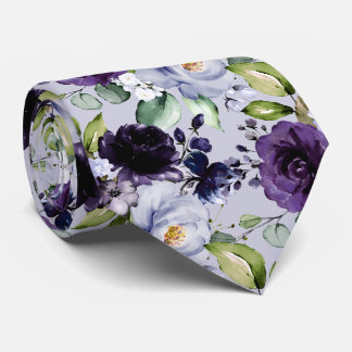 PixDezines H2 Bloemen Violet Lavendel Paars Stropdas
