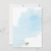 PixDezines H2 Blue Christening+1st Birthday Kaart (Achterkant)