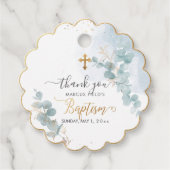 PixDezines H2 Blue Gum Eucalyptus Baptisme Bedankjes Labels (Voorkant)