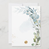 PixDezines H2 Blue Gum Eucalyptus Christening Kaart (Achterkant)
