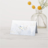 PixDezines H2 Blue Hydrangeas Alabaster Rozen Plaatskaartje (Achterkant)