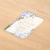 PixDezines H2 Blue Roses First Holy Communion Acryl Uitnodigingen (Laagn)