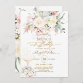 PixDezines H2 Blush alabaster Rozen Brunch Bubble Kaart (Voorkant / Achterkant)