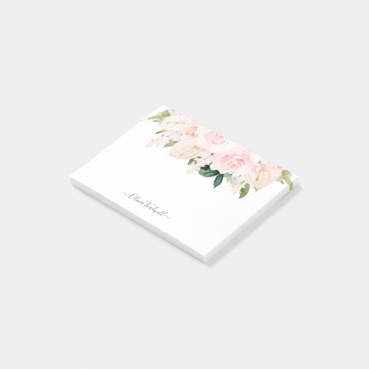 PixDezines H2 Blush Anthuriums Rozen Peonies Post-it® Notes (Schuin)