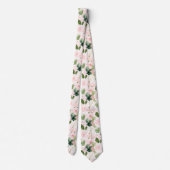 PixDezines H2 Blush Anthuriums Rozen Pioenrozen N Stropdas (Achterkant)