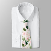 PixDezines H2 Blush Anthuriums Rozen Pioenrozen Stropdas (Gebonden)