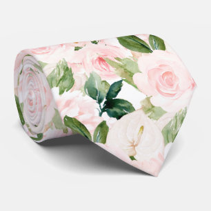 PixDezines H2 Blush Anthuriums Rozen Pioenrozen Stropdas