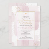 PixDezines H2 Blush Christening+2nd Birthday Kaart (Voorkant / Achterkant)