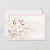 PixDezines H2 Blush Cream Rozen Dank u Bedankkaart (Voorkant)