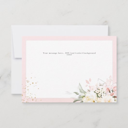 PixDezines H2 Blush Cream Rozen Dank u Bedankkaart (Achterkant)