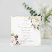 PixDezines H2 Blush Crème Rozen Bevestiging Kaart (Staand voorkant)