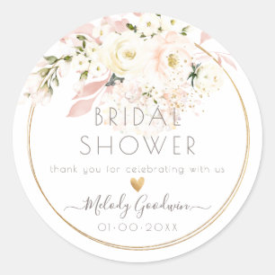 PixDezines H2 Blush Crème Rozen Blad Ronde Sticker