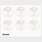 PixDezines H2 Blush Crème Rozen Blad Ronde Sticker (Vel)