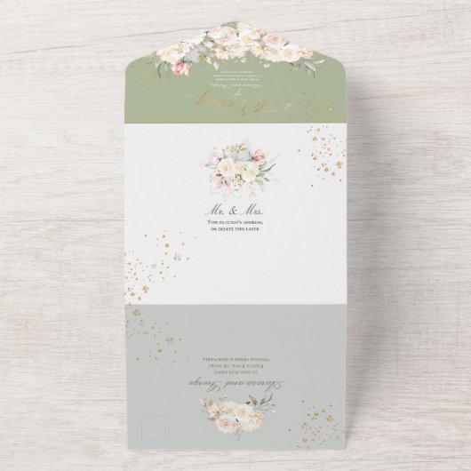 PixDezines H2 Blush in alabaster Rozen All In One Uitnodiging (Buitenkant)