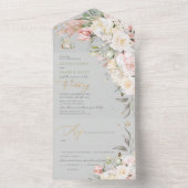 PixDezines H2 Blush in alabaster Rozen All In One Uitnodiging (Binnen)