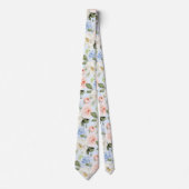 PixDezines H2 Blush Navy+Dusty Blue Rozen Stropdas (Voorkant)