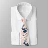 PixDezines H2 Blush Navy Rozen DIY Achtergrond Stropdas (Gebonden)