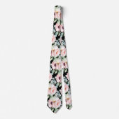 PixDezines H2 Blush Peonies Anemonies Eucalyptus N Stropdas (Voorkant)