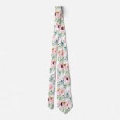 PixDezines H2 Blush Peonies Anemonies Eucalyptus Stropdas (Achterkant)