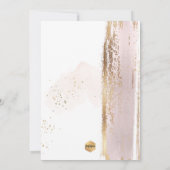 PixDezines H2 Blush Pink Christening Uitnodiging (Achterkant)