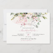 PixDezines H2 Blush Pink Eucalyptus Vrijgezellenfe Kaart (Voorkant)