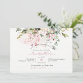 PixDezines H2 Blush Pink Eucalyptus Vrijgezellenfe Kaart (Staand voorkant)