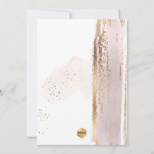 PixDezines H2 Blush Pink First Jesus Communivi Kaart (Achterkant)