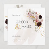 PixDezines H2 Blush Rozen Black Dahlia Save Date Save The Date (Voorkant / Achterkant)