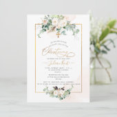 PixDezines H2 Blush Rozen Doop Kaart (Staand voorkant)