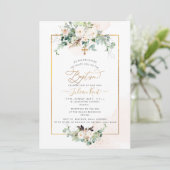 PixDezines H2 Blush Rozen Doop Kaart (Staand voorkant)