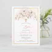 PixDezines H2 Blush Rozen Doop Kaart (Staand voorkant)