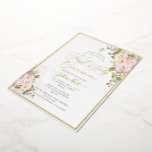 PixDezines H2 Blush Rozen Eerste Heilige Communie Folie Uitnodiging (Gedraaid)